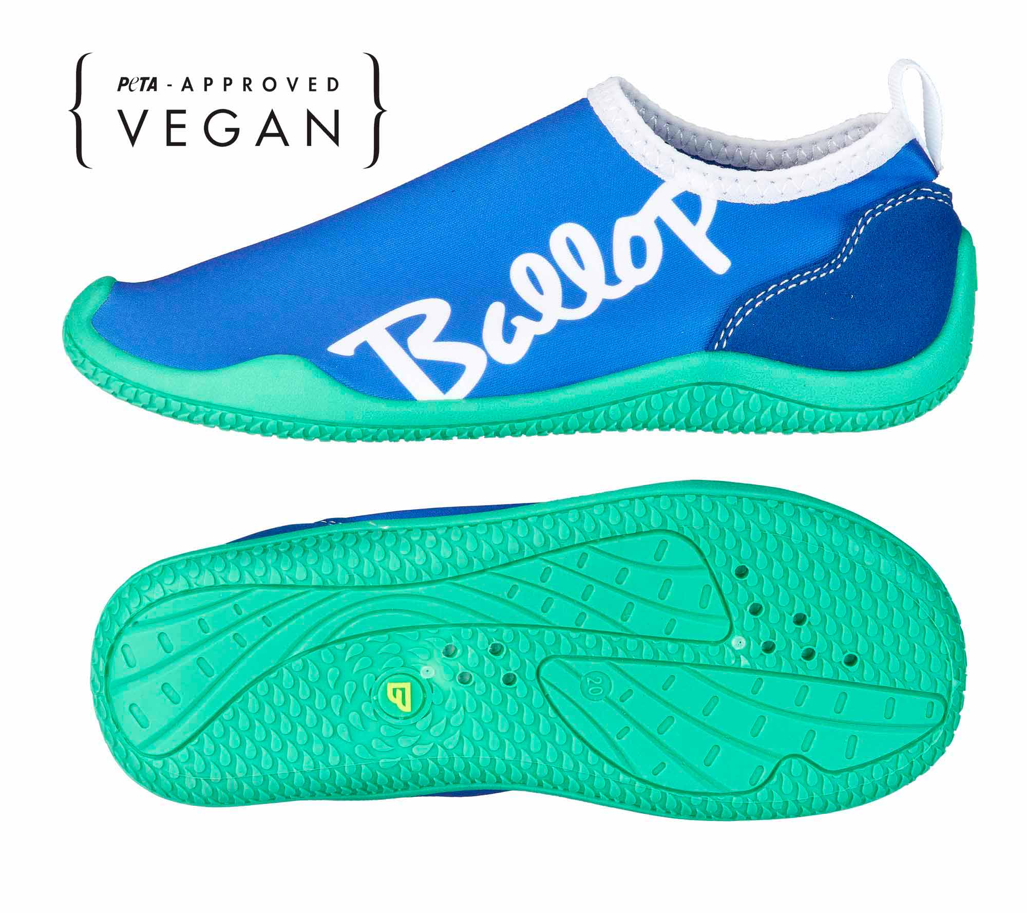 Ballop Ballop Kinderschuhe Lettering Lila/Blau, barefoot shoe