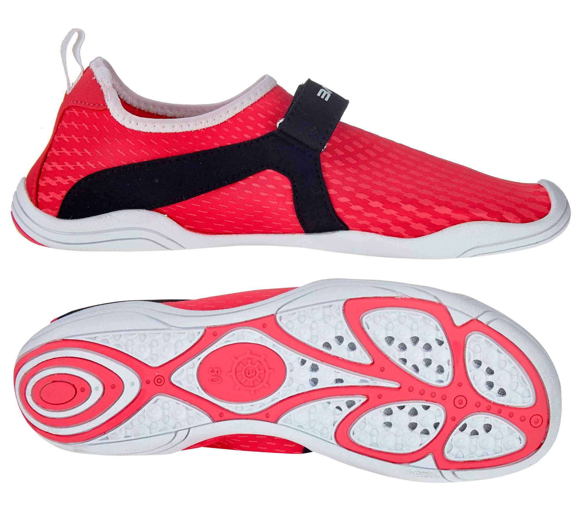 Schuh, Sneaker, Rot, Weiß, Gummi-Sohle