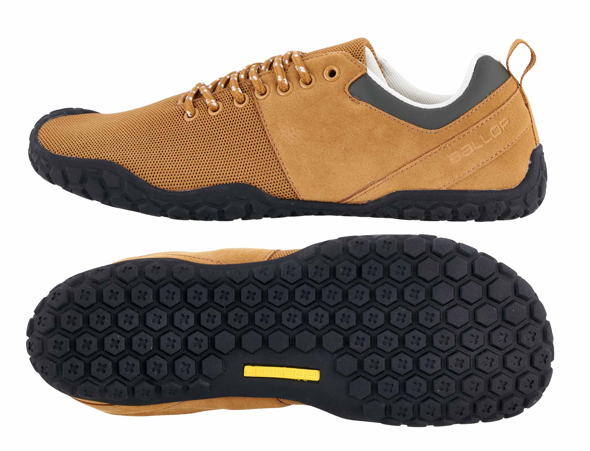 Sneaker, Leder, Gummi-Sohle, Wanderschuh, braun
