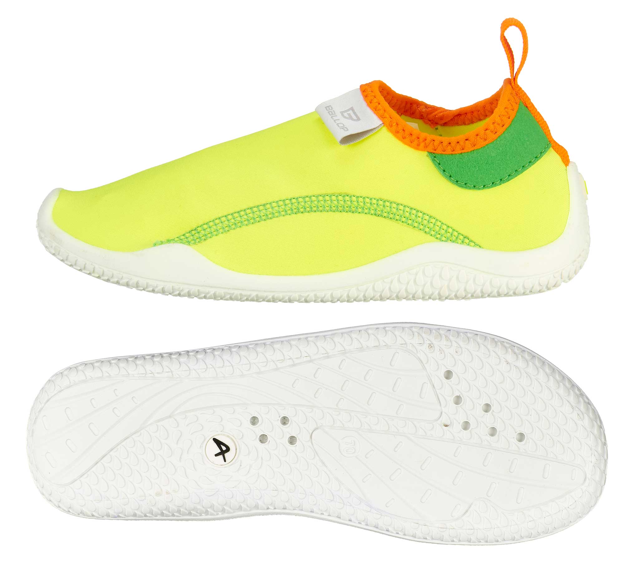 Schuh, Sneaker, Neon Gelb, Gummi-Sohle, Slip-On
