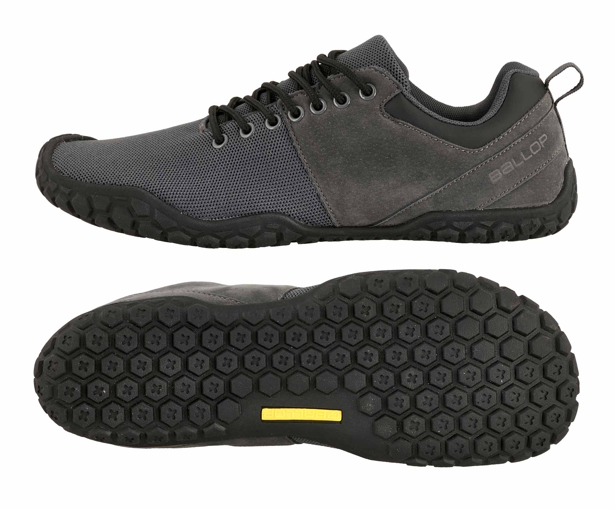 Herren Sneaker, Grauer Schuh, Mesh Obermaterial, Rutschfeste Sohle, Gummiprofil