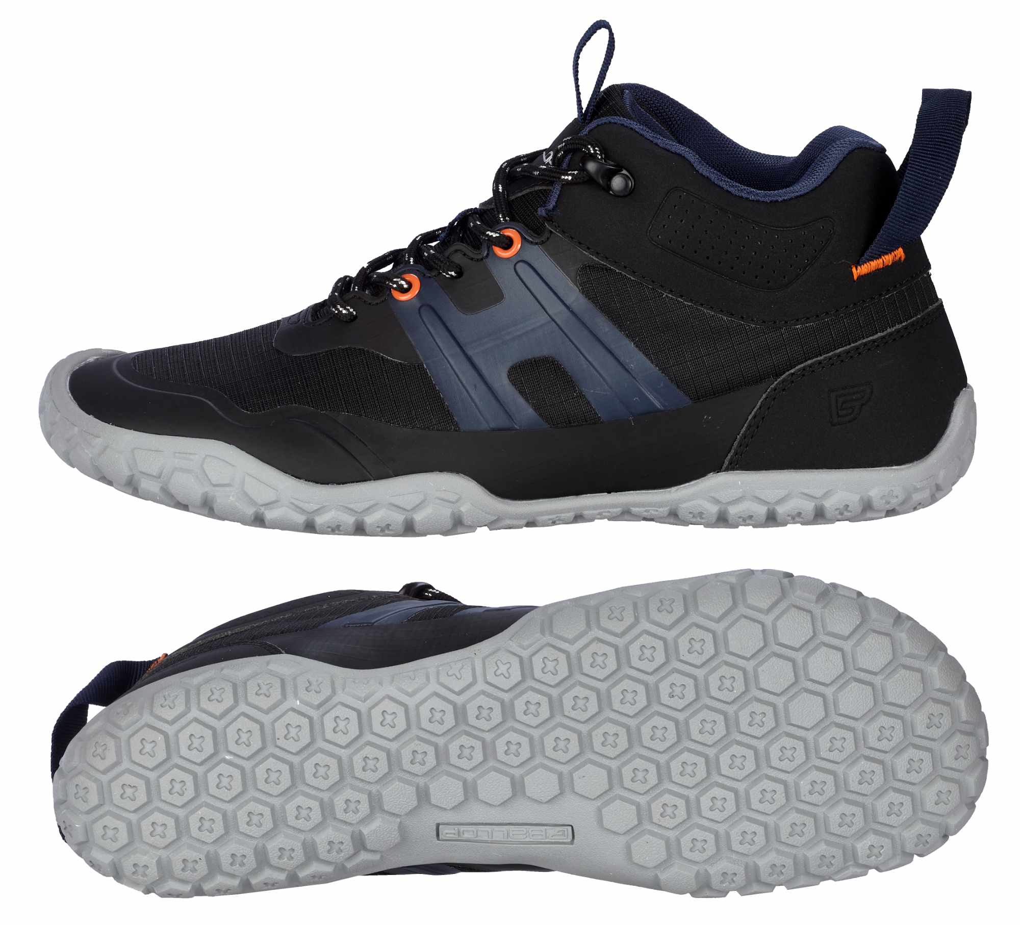 Sportschuh, Halbschuh, Gummisohle, Mesh, Schwarz